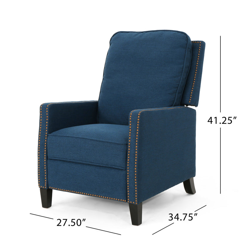 Contemporary Wide Manual Standard Recliner - R&R Furniture Gallery (Fountain Valley, CA)