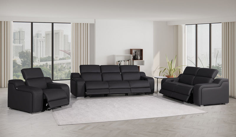 1116 - 6-Piece Modular Power Reclining Sofa, Loveseat & Chair Set In With 6 Power Recliners & Power Headrests - R&R Furniture Gallery (Fountain Valley, CA)