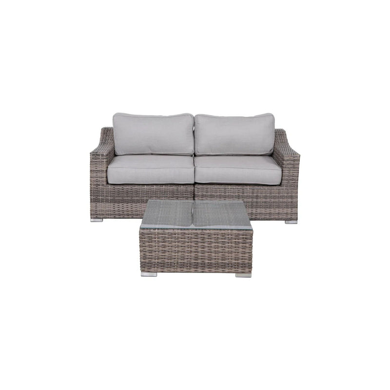 Outdoor Wicker Conversation Set With Cushions, All Weather - R&R Furniture Gallery (Fountain Valley, CA)