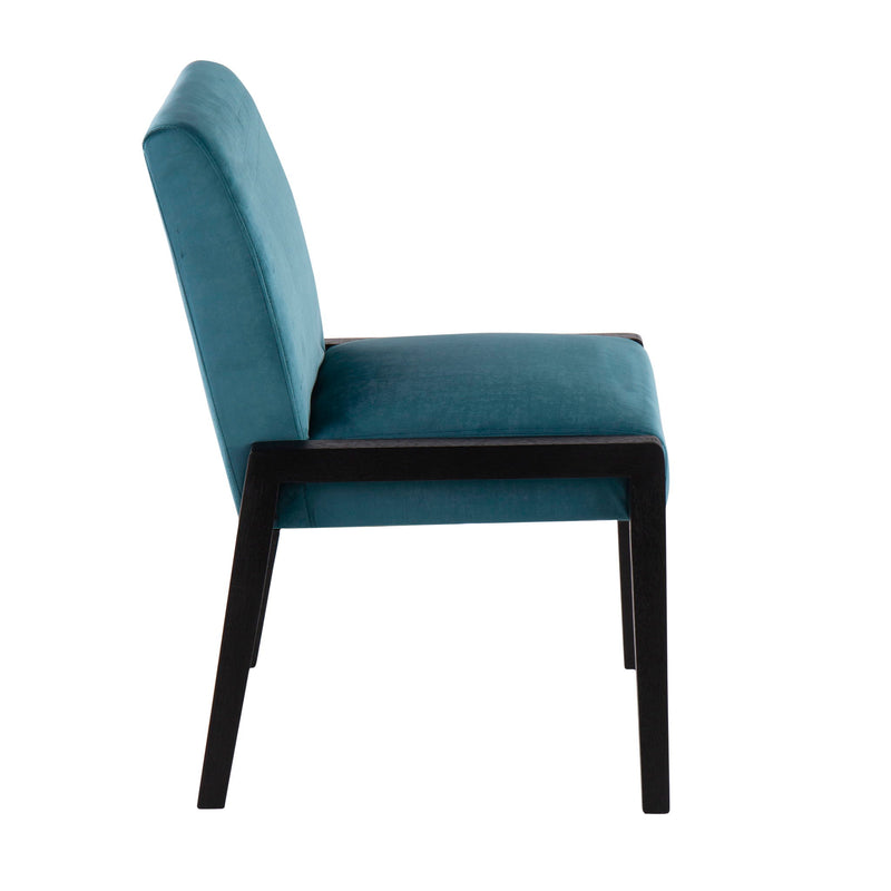 Lumi Source Carmen contemporary elegant design chair set with sleek, modern style and plush fabric upholstery, set of two.