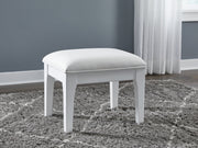 Chalanna - Vanity Stool - White - R&R Furniture Gallery (Fountain Valley, CA)