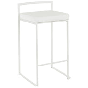 Contemporary Lumi Source Fuji stackable counter stool set with sleek design and modern elegance, perfect for kitchen or bar area.