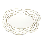 AICO Furniture Camellia Field Wall Mirror in Warm Pecan image