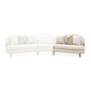 AICO Furniture Camellia Field RAF Loveseat Linen in Caramel image