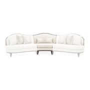 AICO Furniture Camellia Field Armless Chair Linen in Warm Pecan image