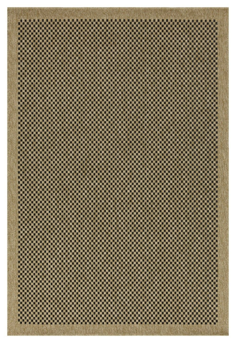 Earth - 5'3" X 7'3" Indoor, Outdoor Area Rug, Polypropylene - Jute / Black - R&R Furniture Gallery (Fountain Valley, CA)