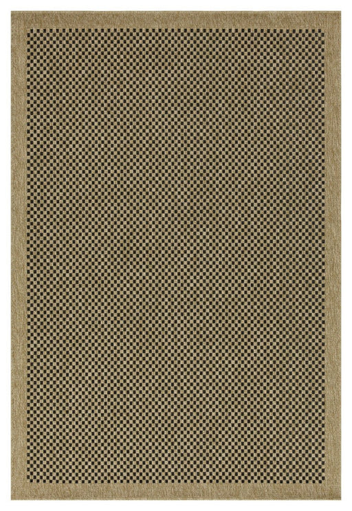 Earth - 5'3" X 7'3" Indoor, Outdoor Area Rug, Polypropylene - Jute / Black - R&R Furniture Gallery (Fountain Valley, CA)