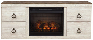 Willowton - Entertainment Center With Fireplace Option - R&R Furniture Gallery (Fountain Valley, CA)