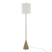 Lumi Source contemporary cone-shaped floor lamp with a sleek black finish and a modern design for living room or office lighting.