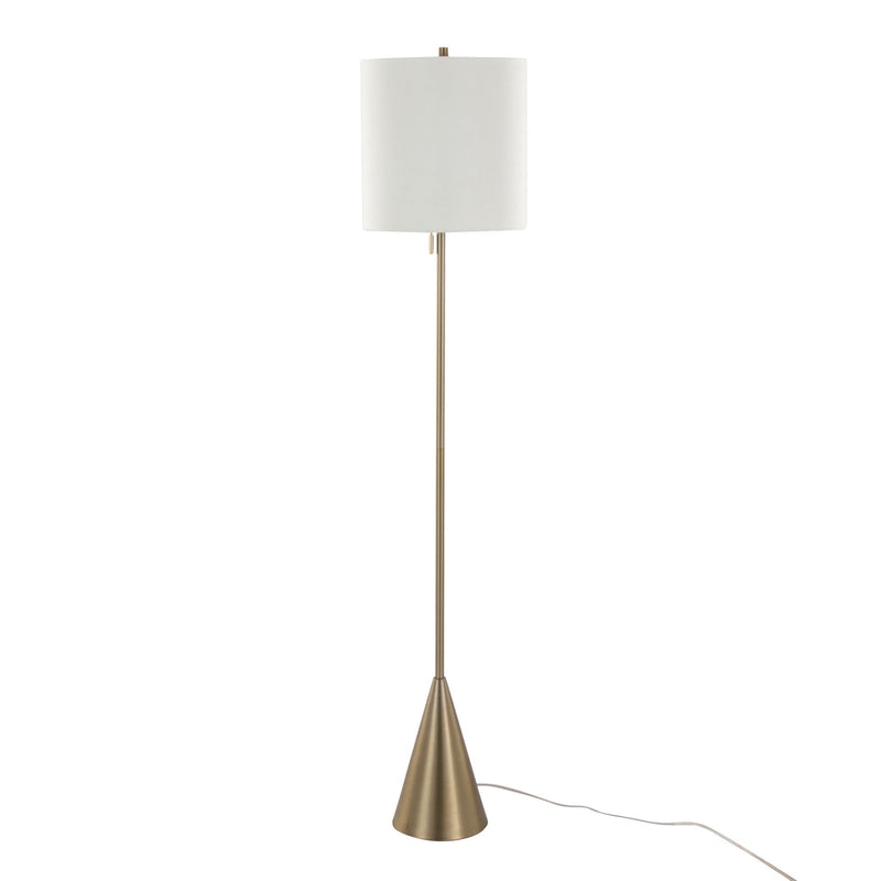 Lumi Source contemporary cone-shaped floor lamp with a sleek black finish and a modern design for living room or office lighting.