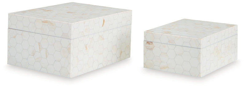Aldenburg - Box Set (Set of 2) - Cream - R&R Furniture Gallery (Fountain Valley, CA)