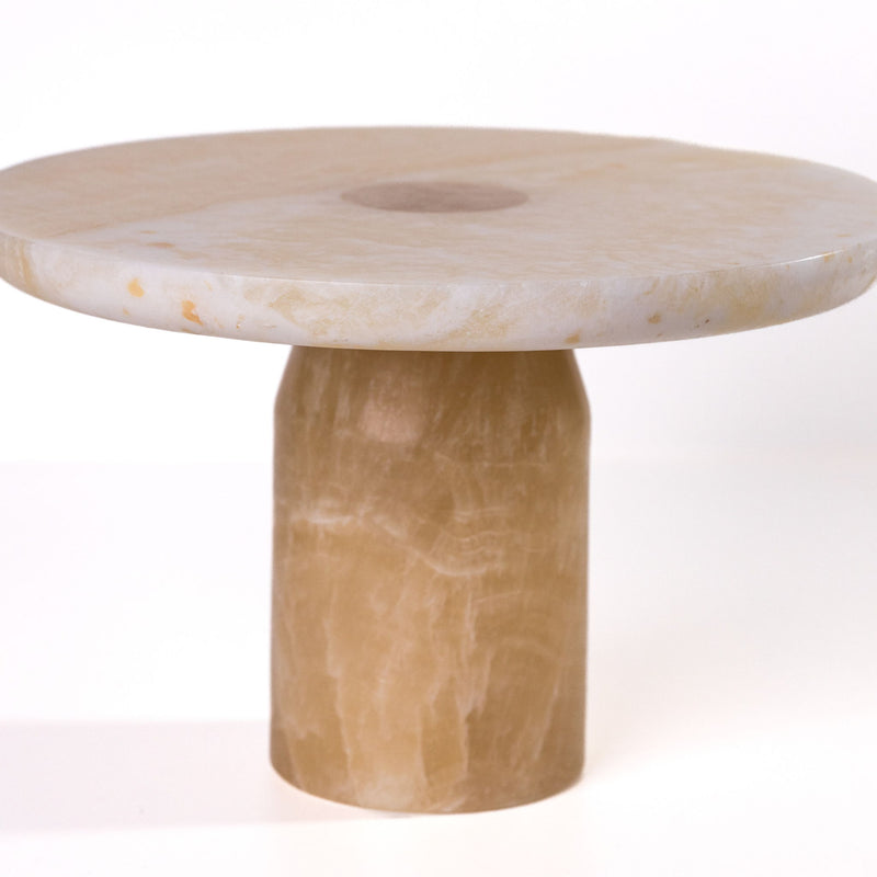 Marble Cakestand - Yellow Onyx - R&R Furniture Gallery (Fountain Valley, CA)