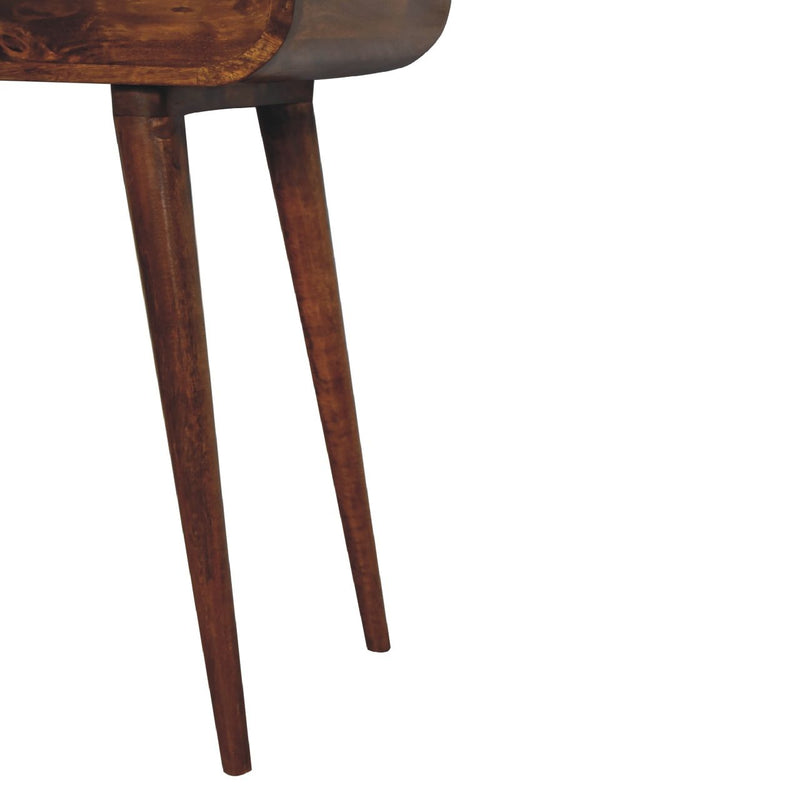 Mini Round Fold Vanity - Chestnut - R&R Furniture Gallery (Fountain Valley, CA)