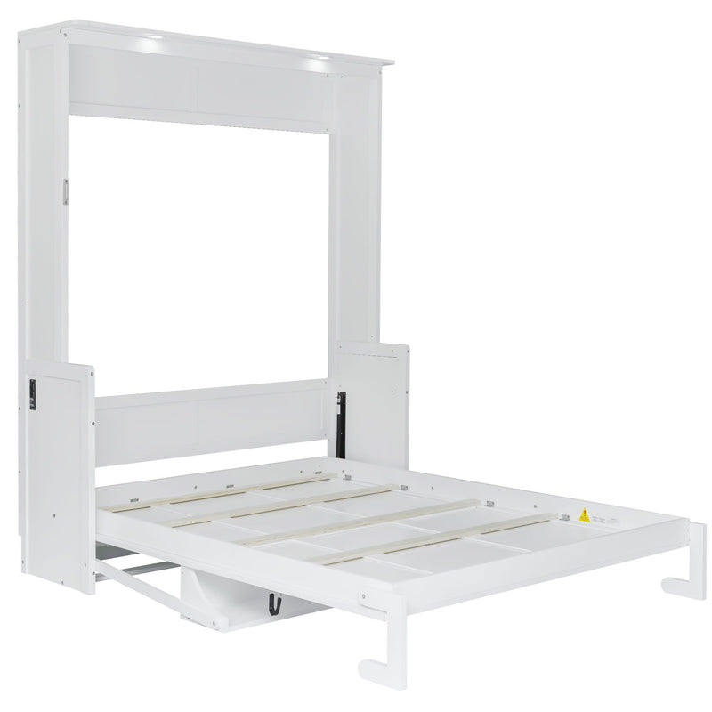 Murphy Bed With Desk, LED Lights & USB Charging Station - R&R Furniture Gallery (Fountain Valley, CA)