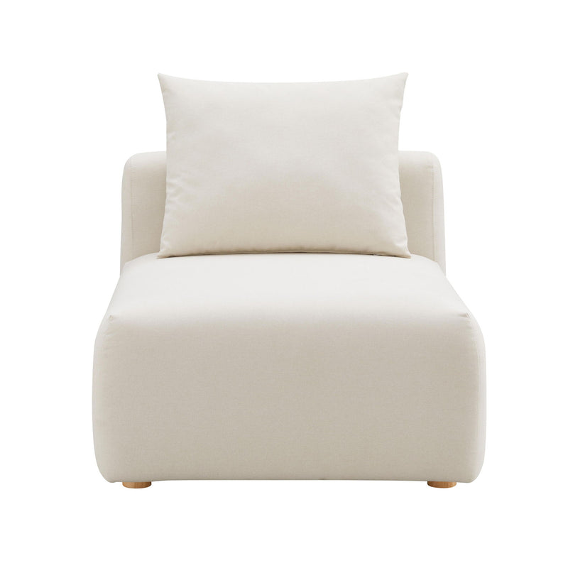 Hangover - Linen Modular Armless Chair - Cream - R&R Furniture Gallery (Fountain Valley, CA)