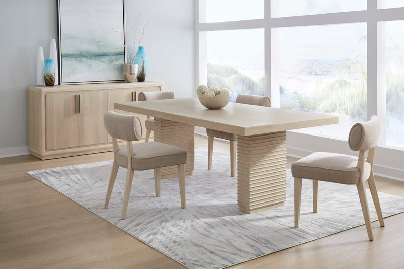 Magnolia Wood Frame Upholstered Dining Chair in Brown Sugar Chenille