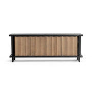 Classic Home Ellison 4-door buffet cabinet in Shoreline Noir with sleek design and ample storage space.