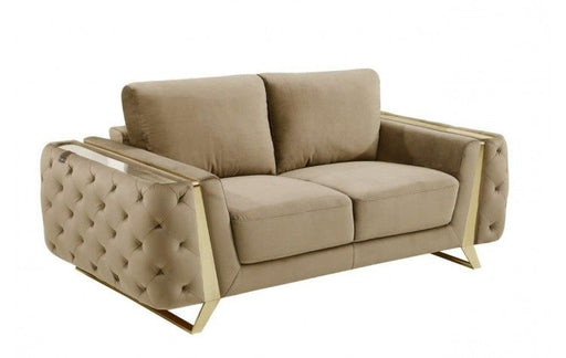 1051 - Contemporary Velvet Loveseat - R&R Furniture Gallery (Fountain Valley, CA)
