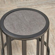 Outdoor Powder Coated Side Table - Gray - R&R Furniture Gallery (Fountain Valley, CA)