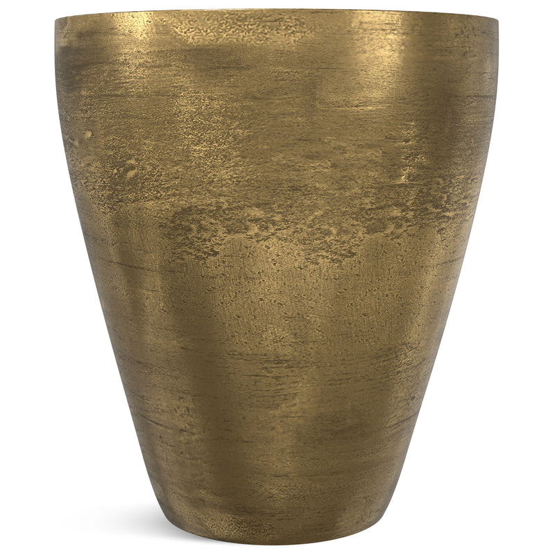 Cavan - Cast Aluminum Side Table - Antique Brass - R&R Furniture Gallery (Fountain Valley, CA)