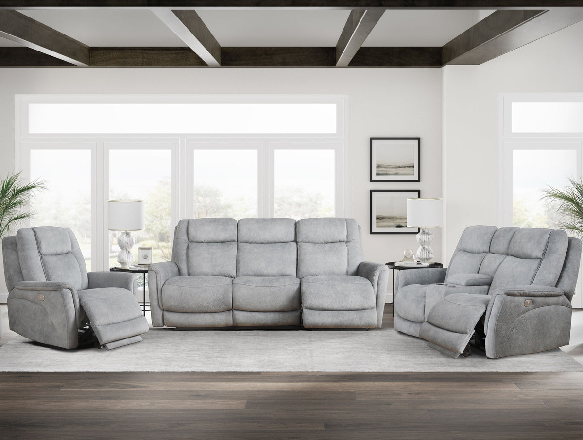 Linus - Zero Gravity Power Reclining Sofa - Hudson Gray