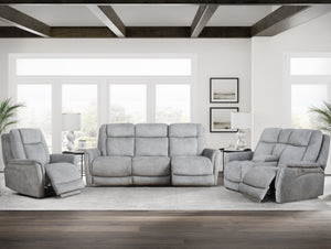 Linus - Zero Gravity Power Reclining Sofa - Hudson Gray