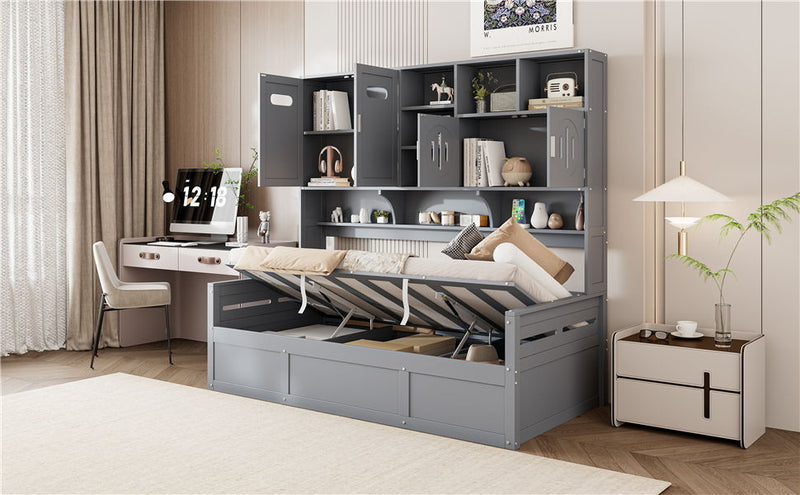 Daybed With All-In-One Cabinet And Shelf - R&R Furniture Gallery (Fountain Valley, CA)