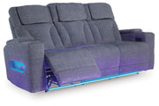 Studio Cave - Power Reclining Sofa - Steel - R&R Furniture Gallery (Fountain Valley, CA)