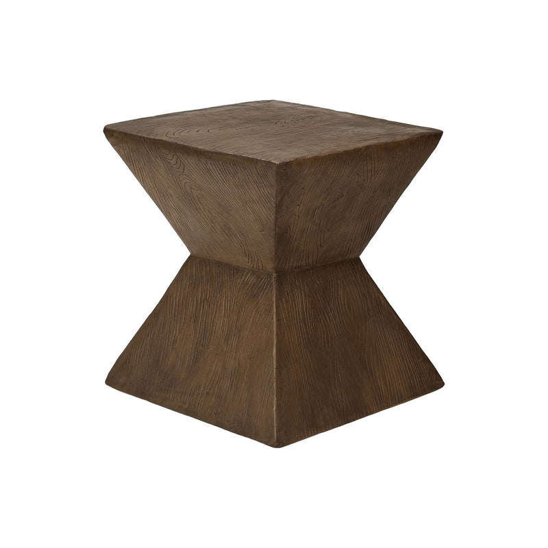 8th Street contemporary accent table for indoor or outdoor use, featuring a sleek design with a round tabletop and modern legs.