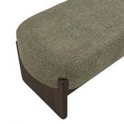 Noble House Loop Yarn Ottoman bench with woven fabric and wooden legs, versatile home decor accent for seating or footrest.