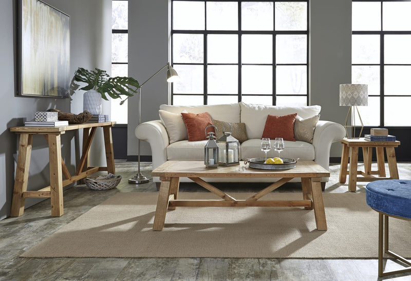 Harby Reclaimed Wood Square Side Table in Rustic Tawny