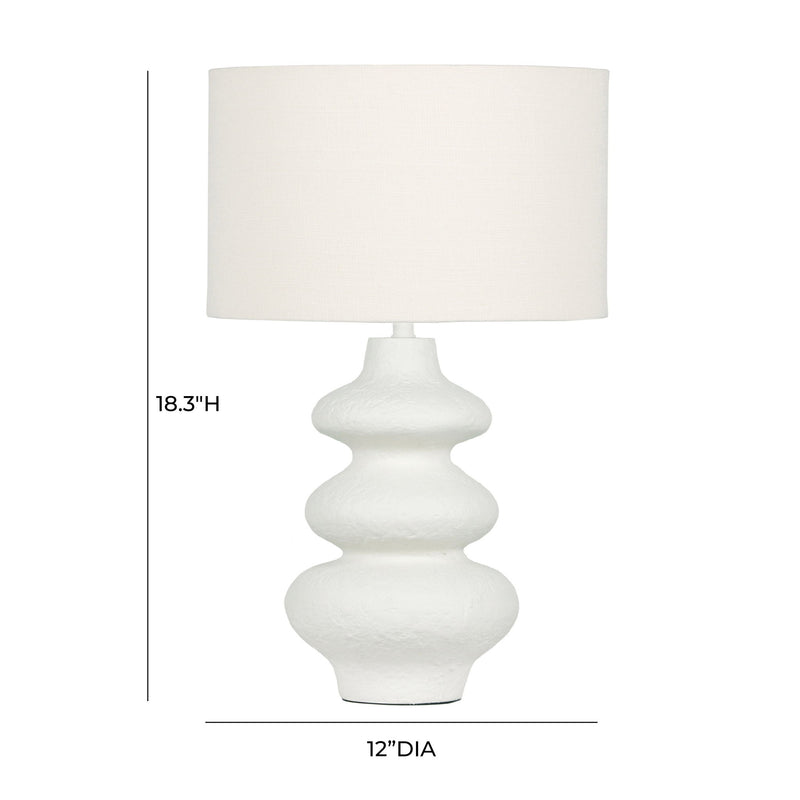 Riviera - Textured Table Lamp - Cream - R&R Furniture Gallery (Fountain Valley, CA)