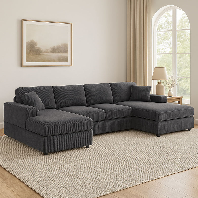 3 Piece Double Chaise Sectional Sofa - R&R Furniture Gallery (Fountain Valley, CA)