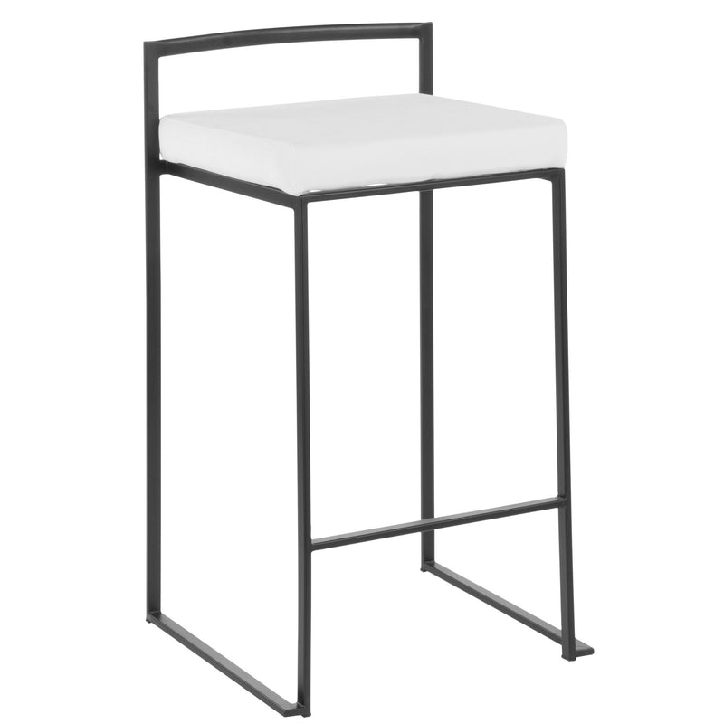 Lumi Source Fuji contemporary style stackable counter stool set with sleek design and modern finish, ideal for kitchen or bar seating.
