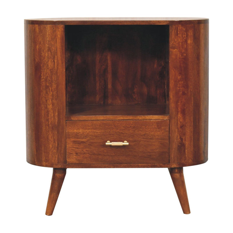 Cortez - T Bar Open Slot Cabinet - Dark Brown - R&R Furniture Gallery (Fountain Valley, CA)