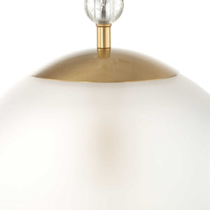 Ripple - 1 Light Frost Glass Pendant - Gold