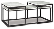 Donnesta - Occasional Table Set (Set of 3) - Gray / Black - R&R Furniture Gallery (Fountain Valley, CA)