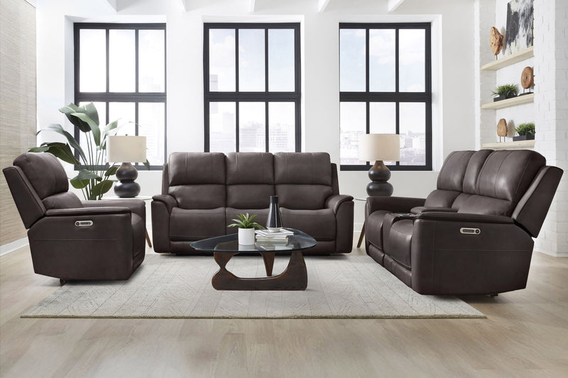 Parker Living Zero Gravity Power Reclining 3-piece sofa set with plush cushions and modern design in a living room setting.