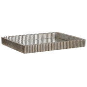 Silver Talmage mirrored tray by Uttermost with a sleek reflective surface and elegant edges for decorative display.
