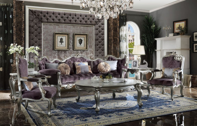 Picardy - Sofa With 8 Pillows - Velvet & Antique Platinum - R&R Furniture Gallery (Fountain Valley, CA)