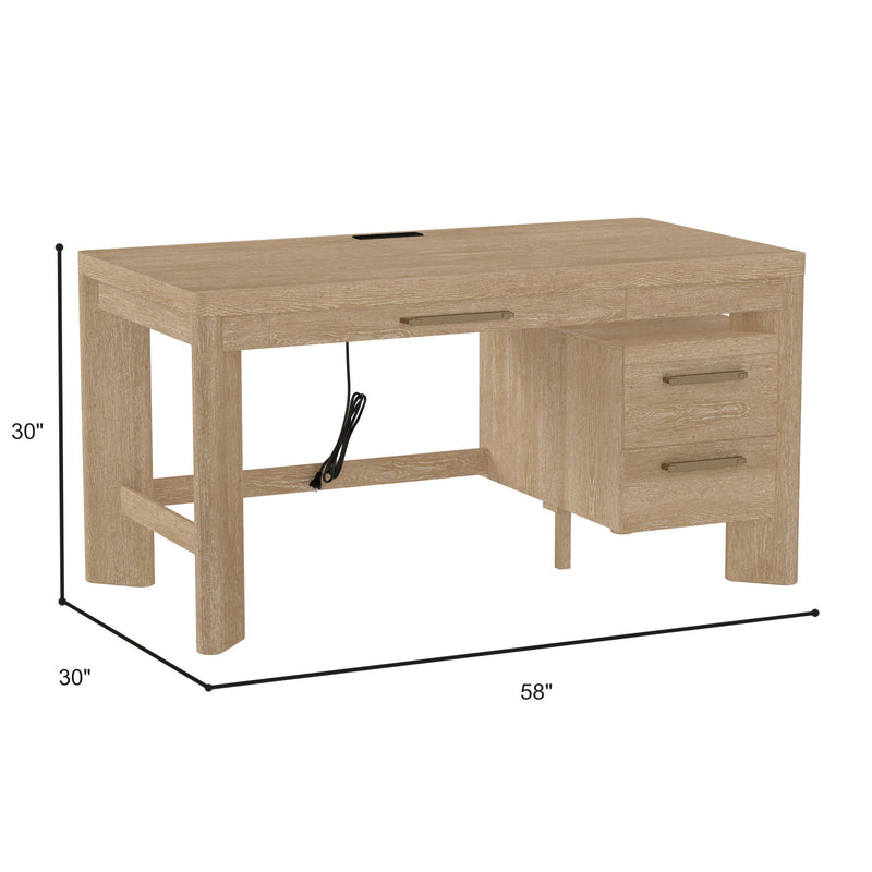 Desk - Tan - Wood - R&R Furniture Gallery (Fountain Valley, CA)