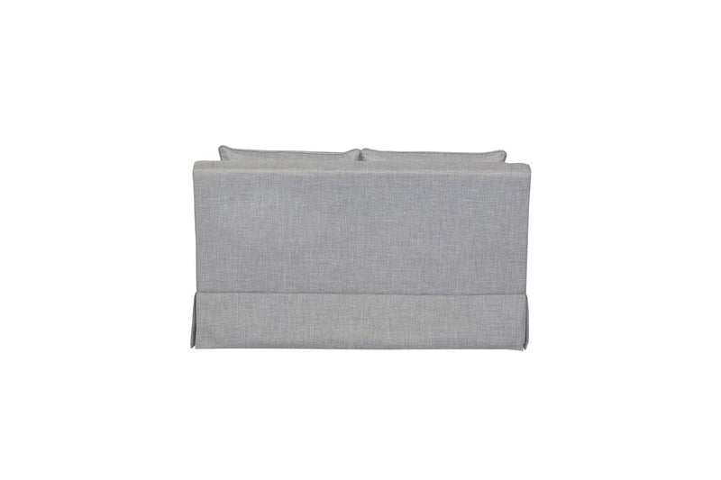 Loveseat With Skirt And Reversable Cushions And 2 Pillows - Light Gray - R&R Furniture Gallery (Fountain Valley, CA)