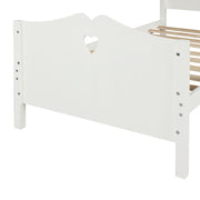 DreamHaus platform bed with slat support, featuring a stylish headboard and footboard in a modern bedroom setting.