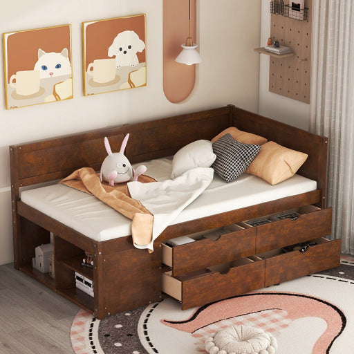 Daybed With Drawers And Shelves - R&R Furniture Gallery (Fountain Valley, CA)