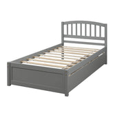 Platform Storage Bed Wood Bed Frame With Two Drawers And Headboard - R&R Furniture Gallery (Fountain Valley, CA)