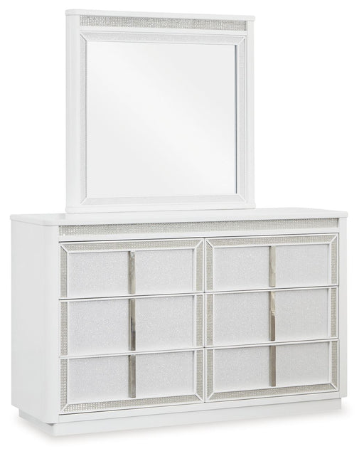 Chalanna - Dresser And Mirror - White - R&R Furniture Gallery (Fountain Valley, CA)