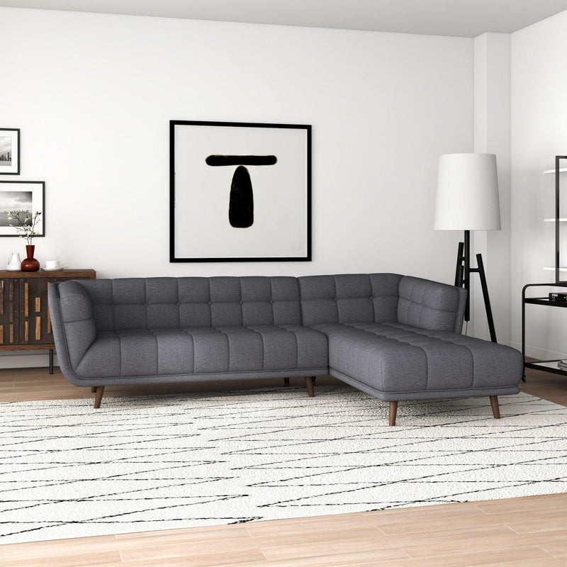 Addison - L Shape Sectional Sofa Tufted - R&R Furniture Gallery (Fountain Valley, CA)