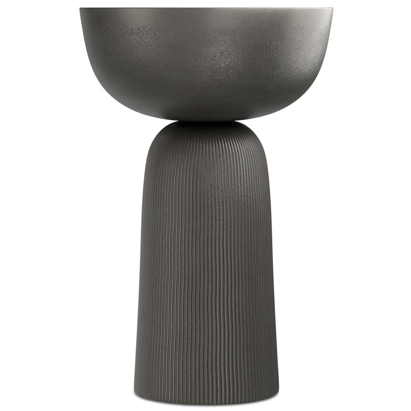 Hughes - Cast Aluminum Side Table - Black - R&R Furniture Gallery (Fountain Valley, CA)