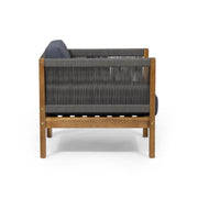 Outdoor Club Chair With Rattan Rope Wave - Dark Gray - R&R Furniture Gallery (Fountain Valley, CA)
