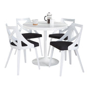 Lumi Source Dakota Charlotte 5-piece contemporary dining set with sleek table and matching chairs, ideal for modern dining rooms.